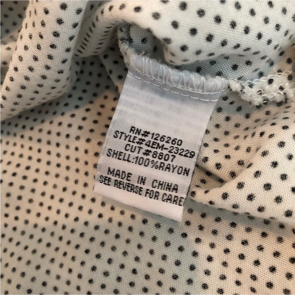 White with Black Dots Top - Picture 9 of 9